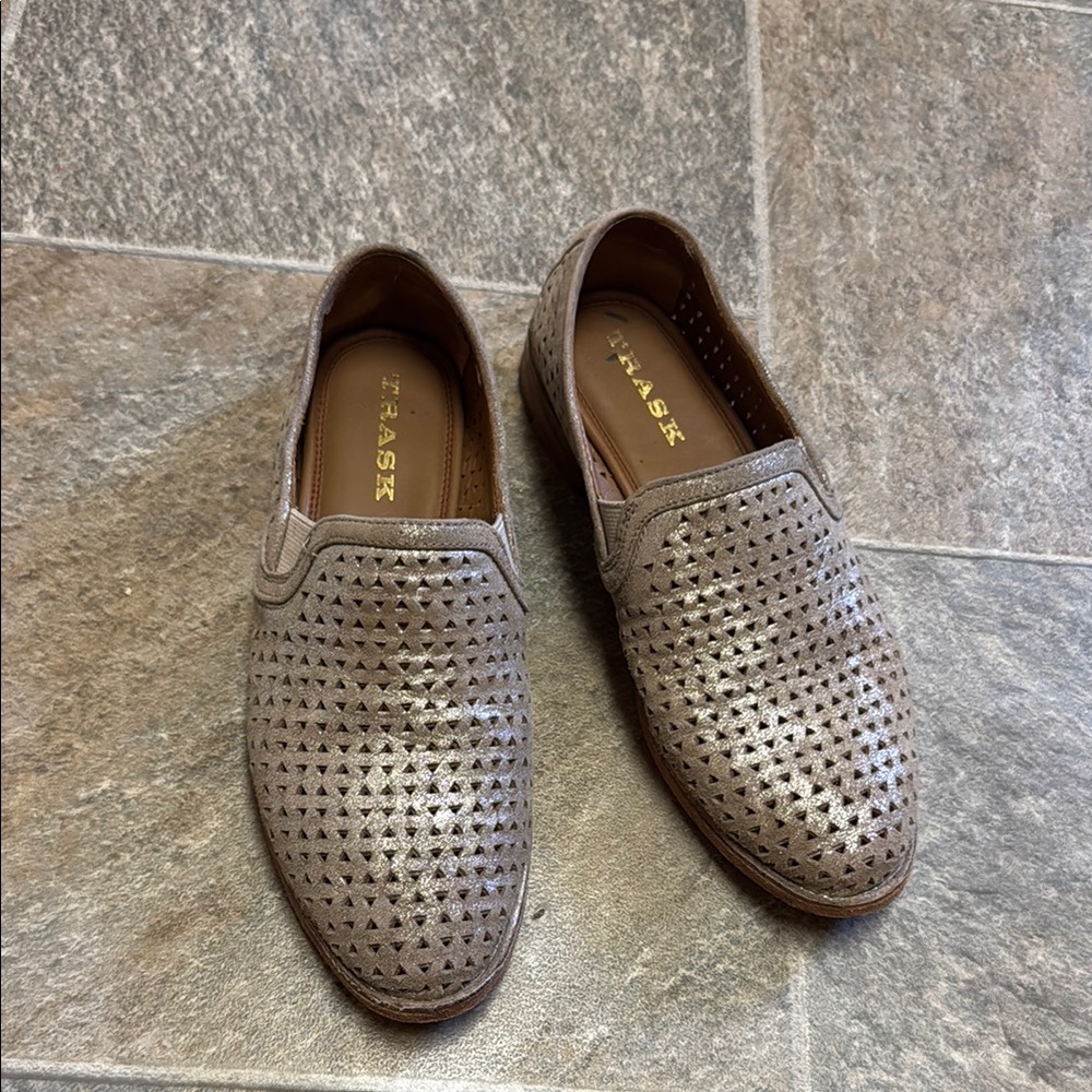 Trask Women’s  Tan Perforated Loafers